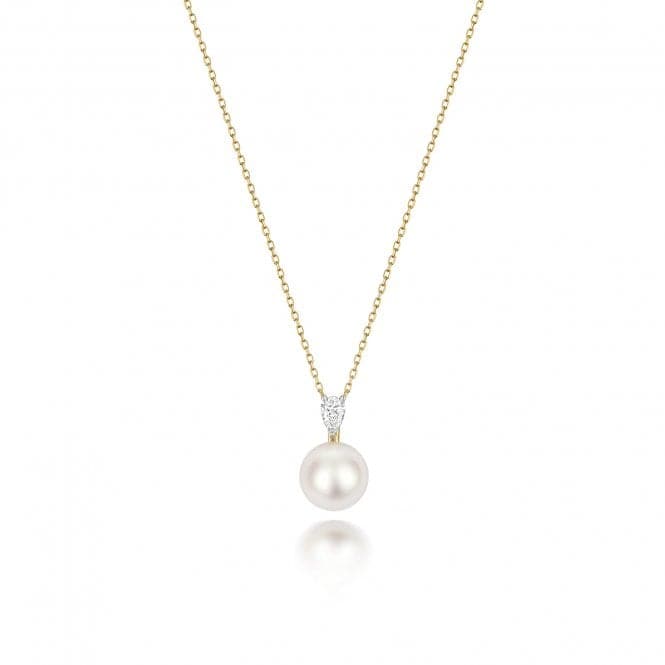 18ct Gold Diamond & Akoya Pearl Necklace NDQ205Gemstones JewelleryNDQ205