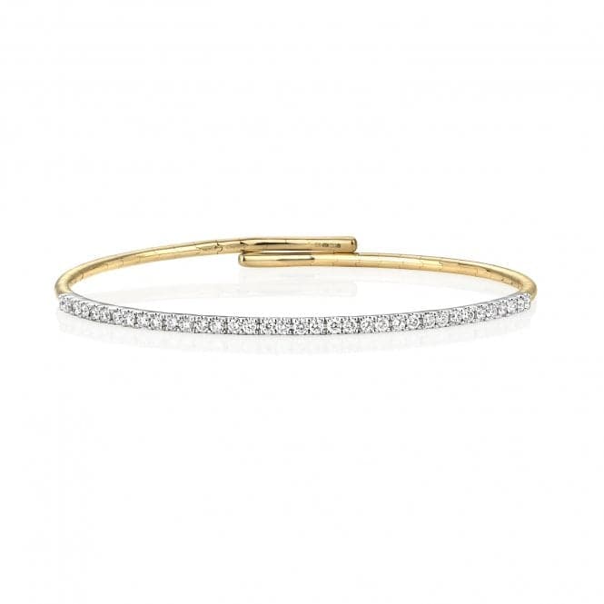 18ct Gold Diamond Flexi Bangle BDQ113Diamond JewelleryBDQ113