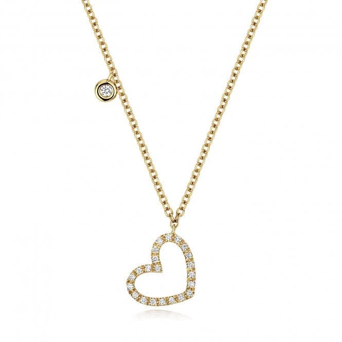 18ct Gold Diamond Heart Necklace NDQ137Diamond JewelleryNDQ137