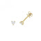 18ct Gold Diamond Heart Shape Earring Studs EDQ350Diamond JewelleryEDQ350