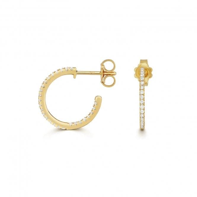 18ct Gold Diamond Hoops EDQ361Diamond JewelleryEDQ361