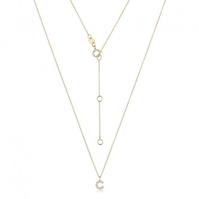 18ct Gold Diamond Initial Necklace NDQ154/CDiamond JewelleryNDQ154/C