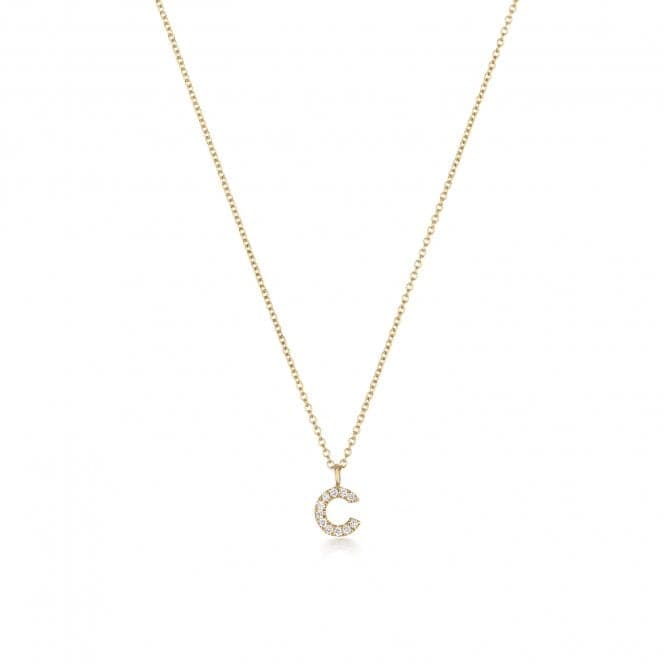 18ct Gold Diamond Initial Necklace NDQ154/CDiamond JewelleryNDQ154/C