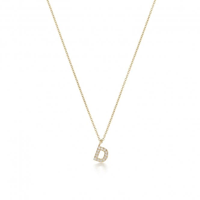 18ct Gold Diamond Initial Necklace NDQ154/DDiamond JewelleryNDQ154/D