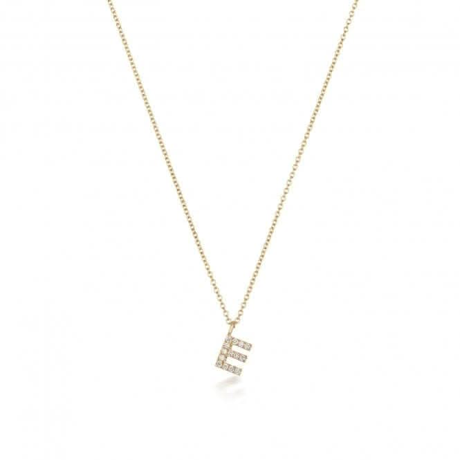 18ct Gold Diamond Initial Necklace NDQ154/EDiamond JewelleryNDQ154/E
