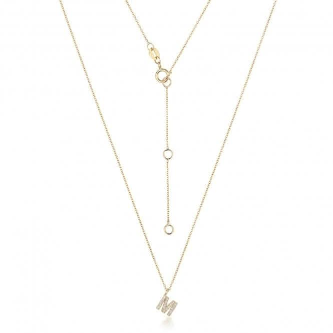 18ct Gold Diamond Initial Necklace NDQ154/MDiamond JewelleryNDQ154/M