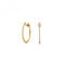 18ct Gold Diamond Oval Hoops EDQ333Diamond JewelleryEDQ333