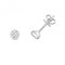 18ct Gold Diamond Rubover Stud Earrings EDQ172WDiamond JewelleryEDQ172W