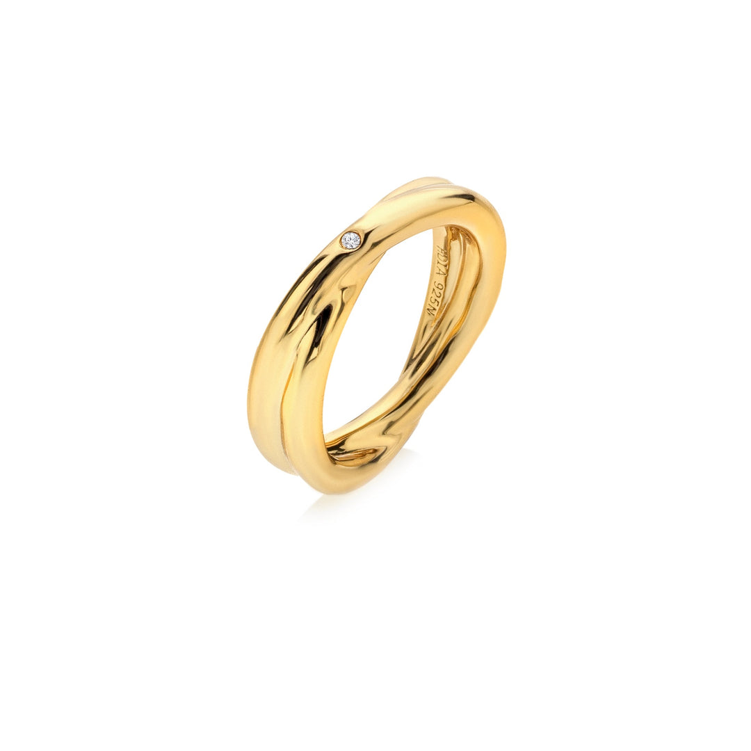 18ct Gold HD X JJ Aura Ring DR292Hot Diamonds x Jac JossaDR292/XS