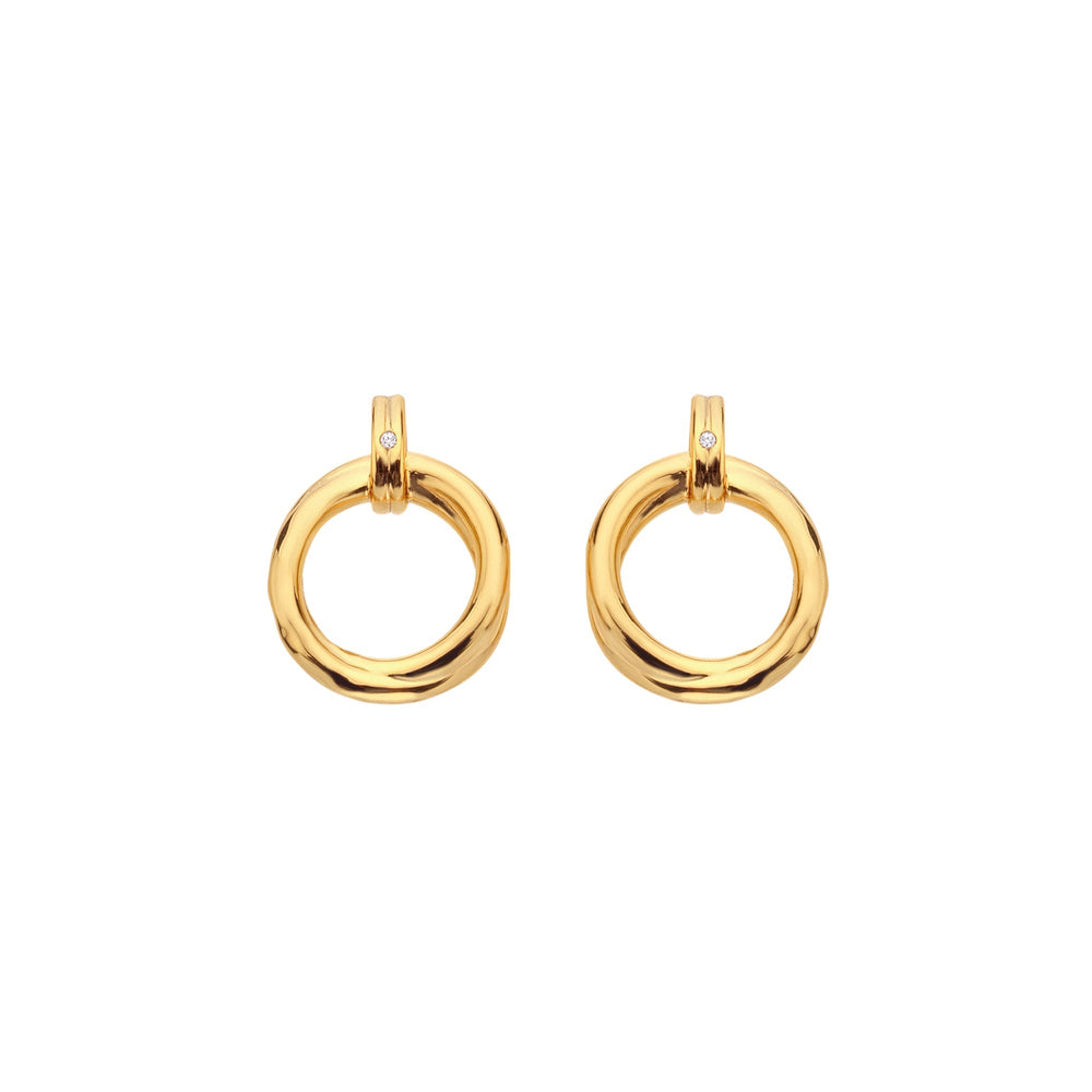 18ct Gold HD X JJ Aura Stud Earring DE813Hot Diamonds x Jac JossaDE813