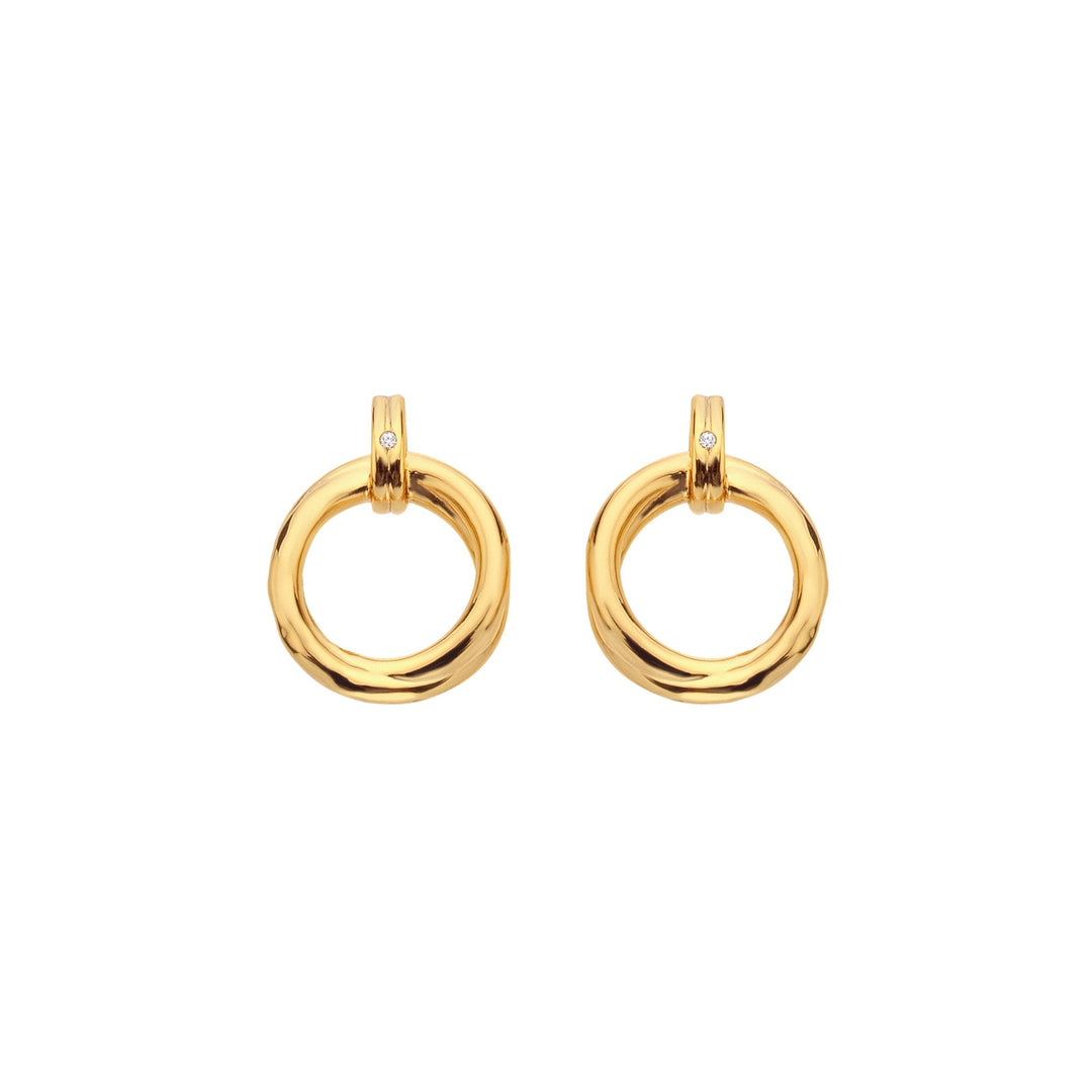 18ct Gold HD X JJ Aura Stud Earring DE813Hot Diamonds x Jac JossaDE813