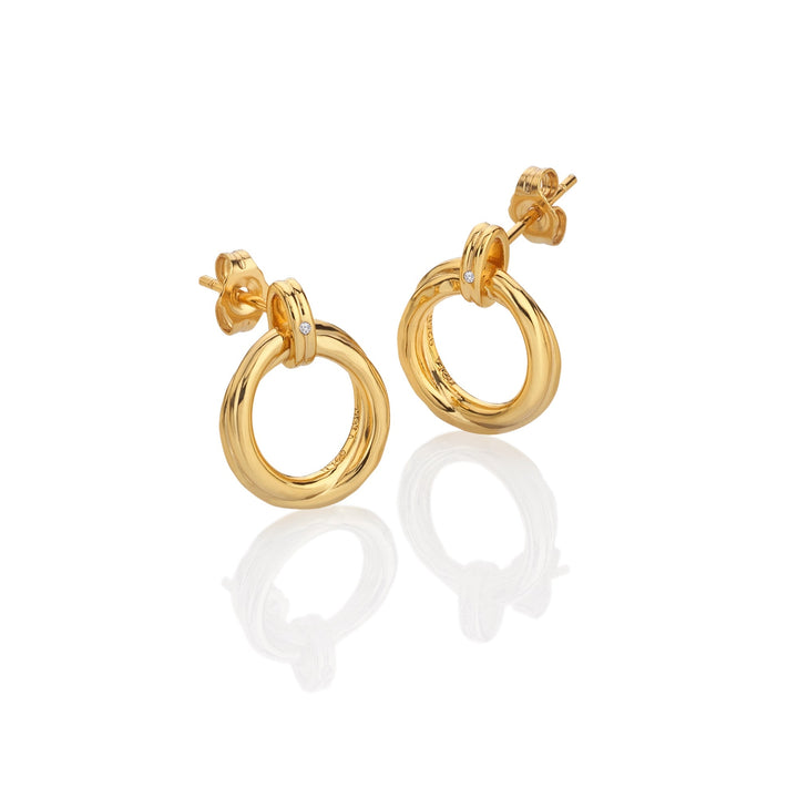 18ct Gold HD X JJ Aura Stud Earring DE813Hot Diamonds x Jac JossaDE813