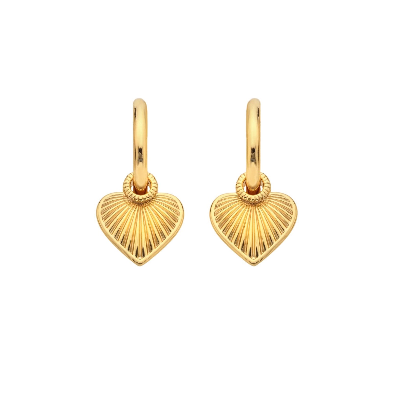 18ct Gold HD X JJ Essence Heart Huggie Earring DE808Hot Diamonds x Jac JossaDE808