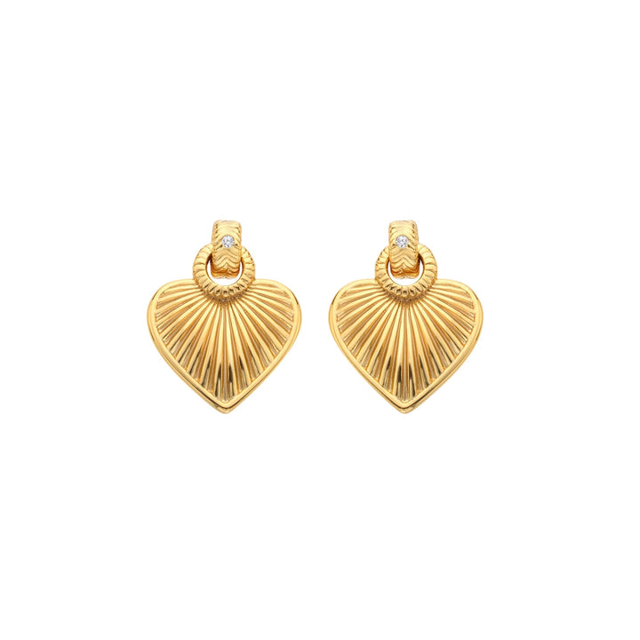 18ct Gold HD X JJ Essence Heart Stud Earring DE807Hot Diamonds x Jac JossaDE807