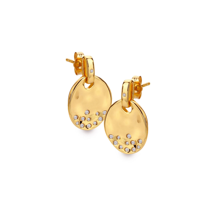 18ct Gold HD X JJ Illuminate Drop Earring DE810Hot Diamonds x Jac JossaDE810