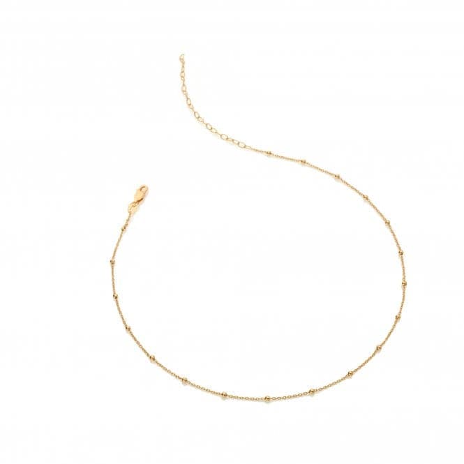 18ct Gold Plated Silver Embrace Beaded Cable Chain 32 - 39cm CH097Hot Diamonds x Jac JossaCH097