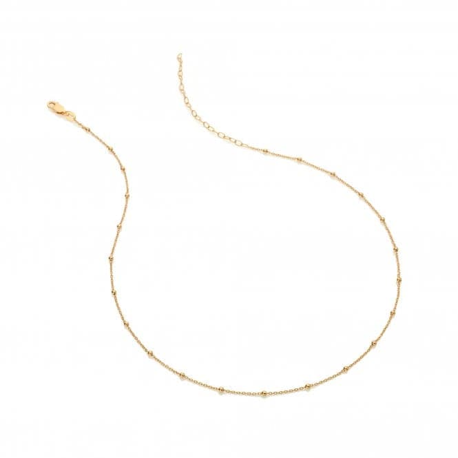 18ct Gold Plated Silver Embrace Beaded Cable Chain - 40 - 45cm CH098Hot Diamonds x Jac JossaCH098