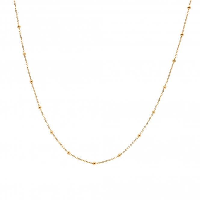 18ct Gold Plated Silver Embrace Beaded Cable Chain - 40 - 45cm CH098Hot Diamonds x Jac JossaCH098