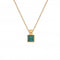 18ct Gold Plated Silver Revive Malachite Square Pendant DP844Hot Diamonds x Jac JossaDP844