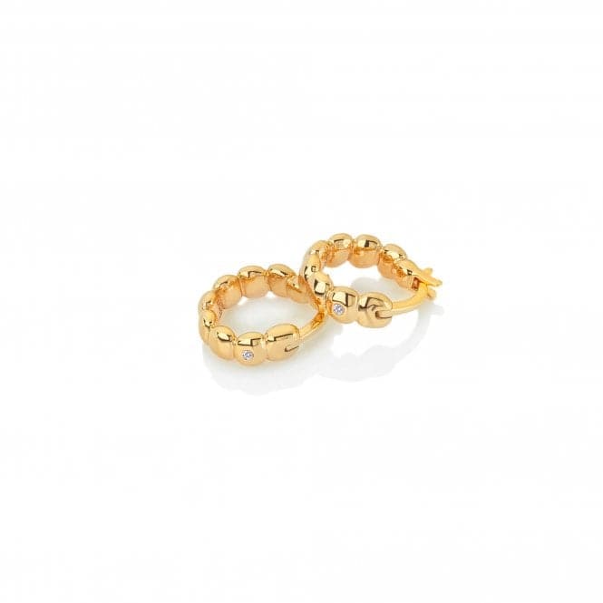 18ct Gold Plated Sterling Silver Beach Earrings DE659Hot Diamonds x Jac JossaDE659