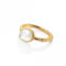 18ct Gold Plated Sterling Silver Calm Mother Of Pearl Ring DR231Hot Diamonds x Jac JossaDR231/XS