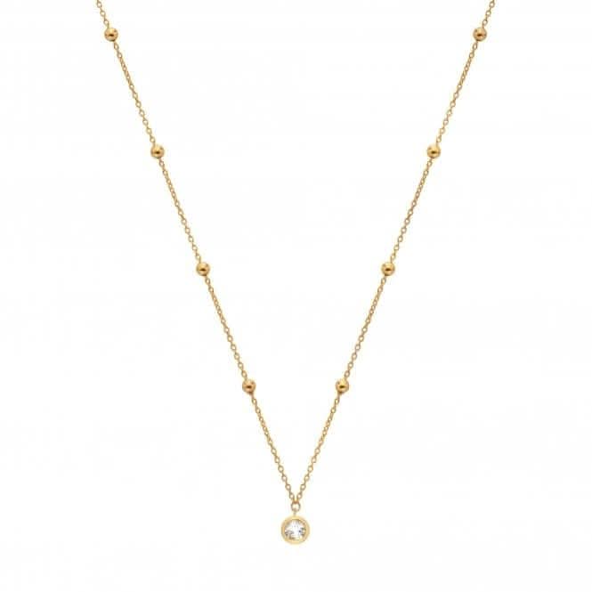 18ct Gold Plated Sterling Silver Droplet Necklace DN196Hot Diamonds x GemstonesDN196