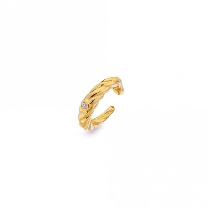 18ct Gold Plated Sterling Silver Entwine Ear Cuff DE667Hot Diamonds x Jac JossaDE667