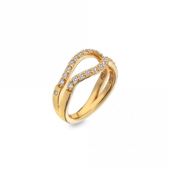 18ct Gold Plated Sterling Silver Extravagance Ring DR223Hot Diamonds x Jac JossaDR223/XS