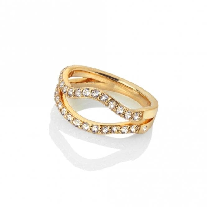 18ct Gold Plated Sterling Silver Extravagance Ring DR223Hot Diamonds x Jac JossaDR223/XS