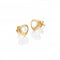 18ct Gold Plated Sterling Silver Heart Stud Mother of Pearl Earrings DE790Hot Diamonds x Jac JossaDE790