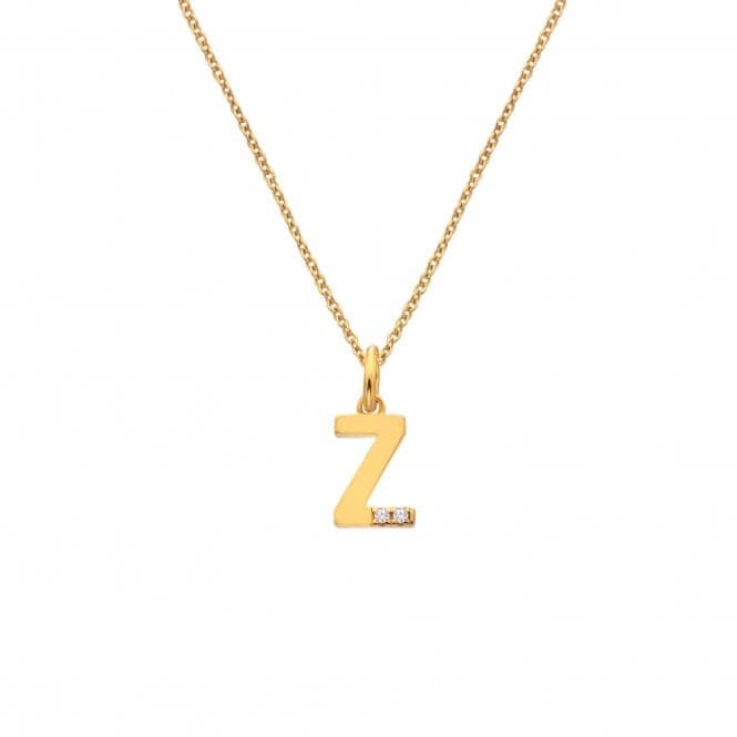 18ct Gold Plated Sterling Silver Letter Z Pendant DP964Hot Diamonds x Jac JossaDP964