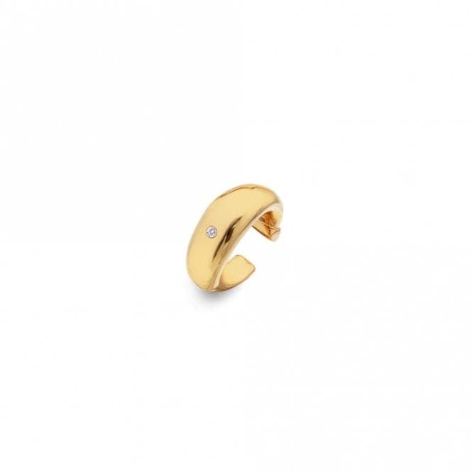 18ct Gold Plated Sterling Silver Soul Organic Ear Cuff DE663Hot Diamonds x Jac JossaDE663