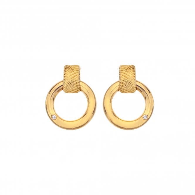 18ct Gold Plated Sterling Silver Spirit Earrings DE677Hot Diamonds x Jac JossaDE677