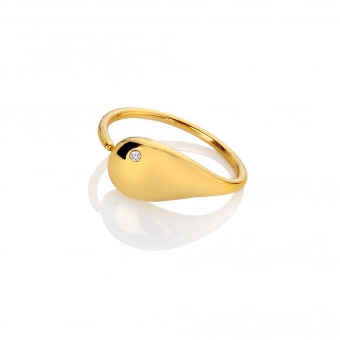 18ct Gold Plated Sterling Silver Tide Ring DR282Hot Diamonds x Jac JossaDR282/XS