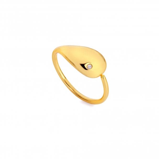 18ct Gold Plated Sterling Silver Tide Ring DR282Hot Diamonds x Jac JossaDR282/XS