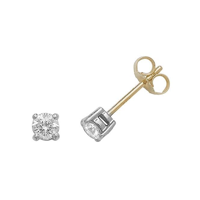 18ct Gold Studs EDQ188Diamond JewelleryEDQ188