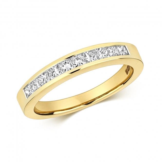 18ct Pcut 10 Stone Channel Gold Ring RDQ136Diamond JewelleryRDQ136/J