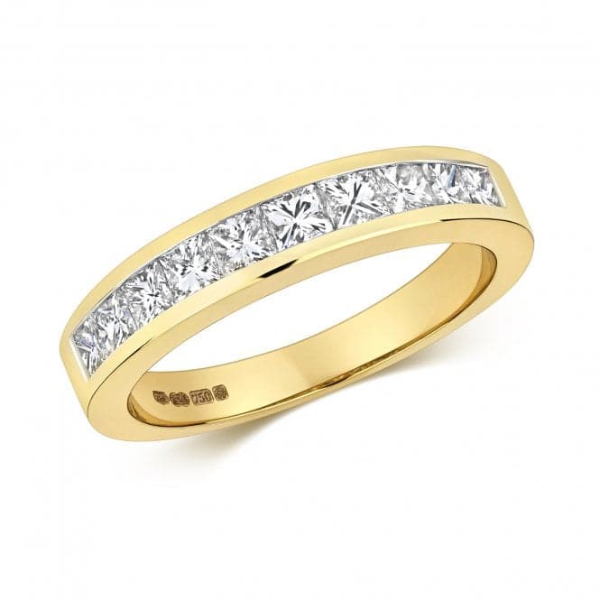 18ct Pcut 10 Stone Channel Gold Ring RDQ137Diamond JewelleryRDQ137/J