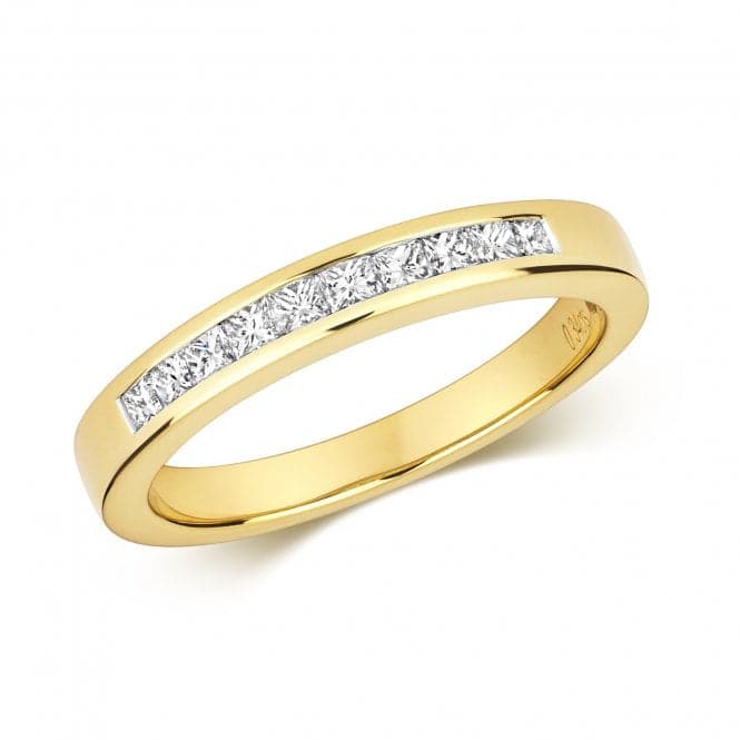 18ct Pcut10 Stone Channel Gold Ring RDQ135Diamond JewelleryRDQ135/J