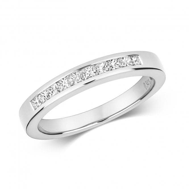 18ct Pcut10 Stone Channel White Gold Ring RDQ135WDiamond JewelleryRDQ135W/J