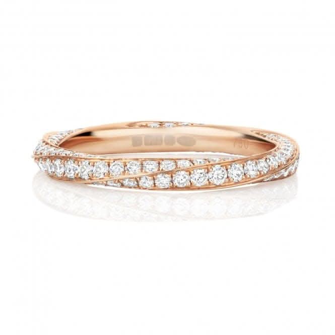 18ct Rose Gold Diamond Twist Ring WQ278RWedding BandsWQ278R/J