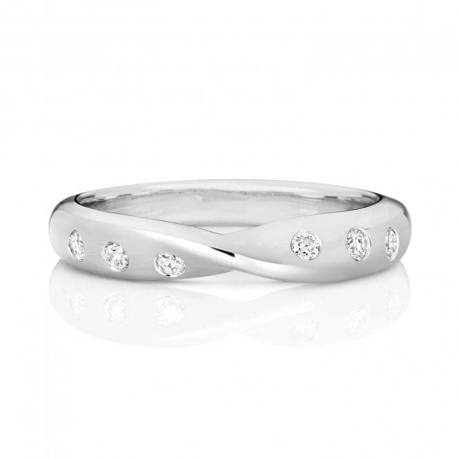 18ct White Gold Crossover Band Ring WQ244W/IWedding BandsWQ244W/J