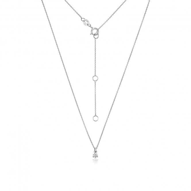 18ct White Gold Diamond 3 Claw Necklace NDQ147WDiamond JewelleryNDQ147W