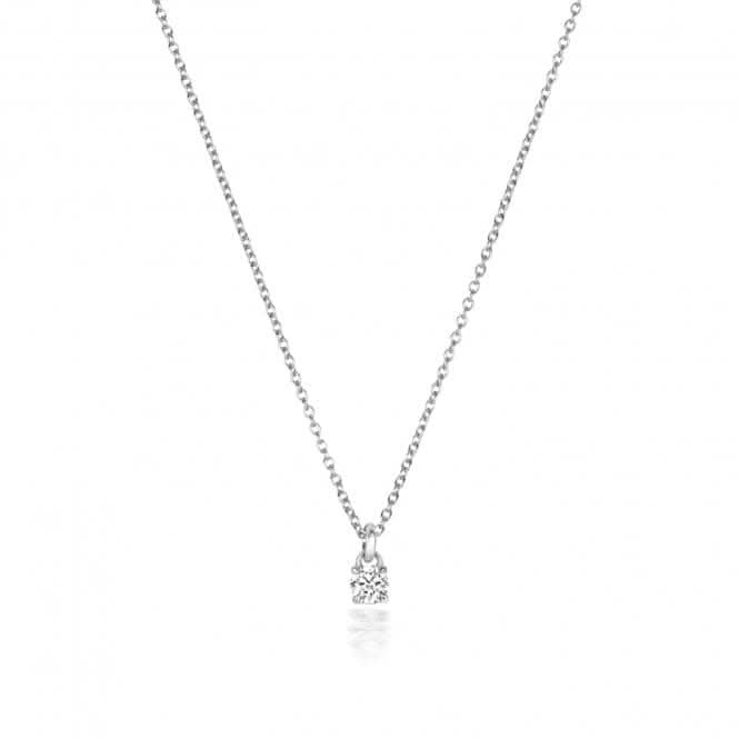 18ct White Gold Diamond 4 Claw Necklace NDQ149WDiamond JewelleryNDQ149W
