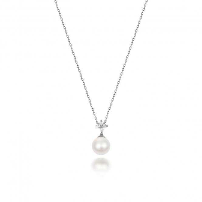 18ct White Gold Diamond & Akoya Pearl Necklace NDQ200WGemstones JewelleryNDQ200W