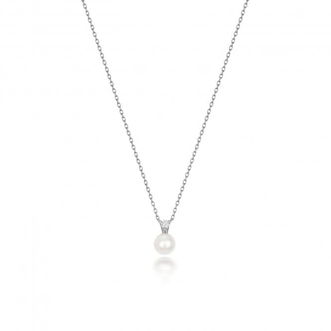 18ct White Gold Diamond & Akoya Pearl Necklace NDQ201WGemstones JewelleryNDQ201W