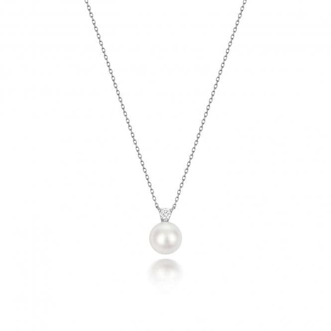 18ct White Gold Diamond & Akoya Pearl Necklace NDQ202WGemstones JewelleryNDQ202W