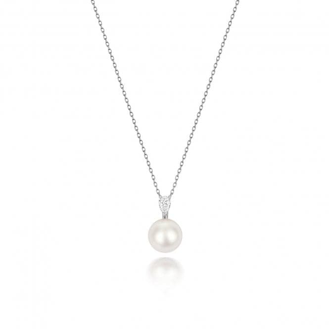 18ct White Gold Diamond & Akoya Pearl Necklace NDQ205WGemstones JewelleryNDQ205W