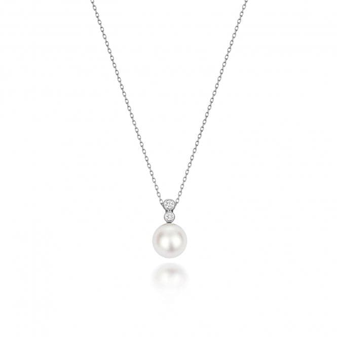 18ct White Gold Diamond & Akoya Pearl Necklace NDQ208WGemstones JewelleryNDQ208W