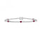 18ct White Gold Diamond And Ruby Bracelet BDQ202WRGemstones JewelleryBDQ202WR